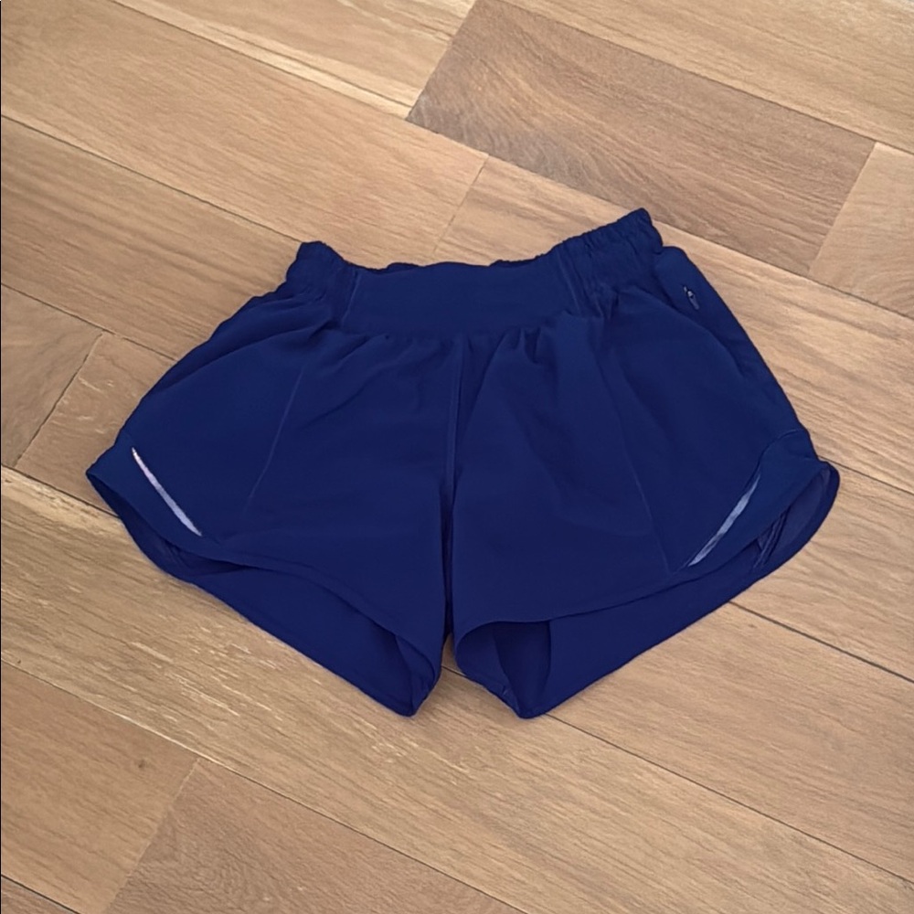 Lululemon Athletica Blue Athletic Shorts with Curved Hem